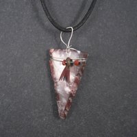 Vintage Carved Arrowhead Fetish Pendant Necklace
