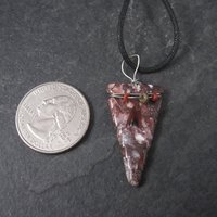 Vintage Carved Arrowhead Fetish Pendant Necklace
