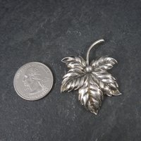 Estate Beau Sterling Leaf Brooch