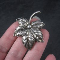 Estate Beau Sterling Leaf Brooch