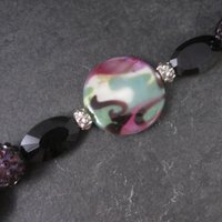Purple and Black Bead Strand