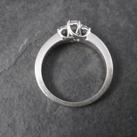 14K White Gold .50 Carat 3 Stone Diamond Ring Size 7
