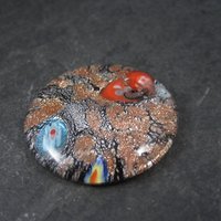 Round Murano Style Art Glass Pendant Focal