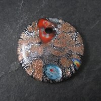 Round Murano Style Art Glass Pendant Focal