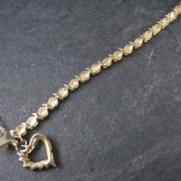 Vintage Vermeil Sterling Illusion Heart Bracelet