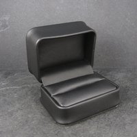 Black Leatherette Double Wedding Ring Box