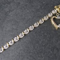 Vintage Vermeil Sterling Illusion Heart Bracelet