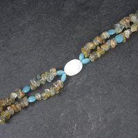 Estate Handmade Mother of Pearl Gemstone Bracelet