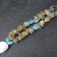 Estate Handmade Mother of Pearl Gemstone Bracelet