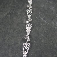 Dainty 90s Sterling Diamond Illusion Butterfly Bracelet