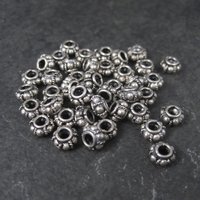 Destash lot of 43 Sterling Beads 6x4mm