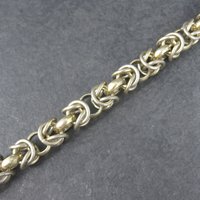 Heavy Vermeil Sterling Chainmaille Bracelet 7.5 Inches