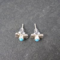 Vintage Southwestern Sterling Turquoise Stud Earrings