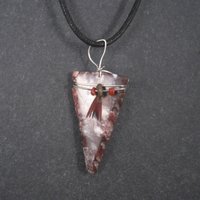 Vintage Carved Arrowhead Fetish Pendant Necklace
