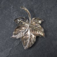 Estate Beau Sterling Leaf Brooch