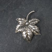 Estate Beau Sterling Leaf Brooch