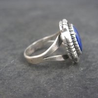 Vintage Southwestern Sterling Lapis Lazuli Pinky Ring Size 3.75