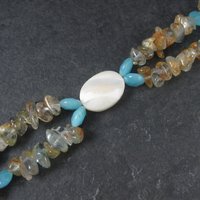 Estate Handmade Mother of Pearl Gemstone Bracelet