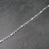 Dainty 90s Sterling Diamond Illusion Butterfly Bracelet