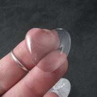 Silver Plated Heart Bezel Pendant Glass Heart Cabochon 25mm