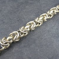 Heavy Vermeil Sterling Chainmaille Bracelet 7.5 Inches
