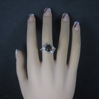 Vintage Sterling Smoky Quartz Ring Size 8