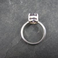 Vintage Sterling Amethyst Solitaire Ring Size 6.25