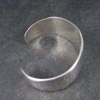 Vintage Mexican Sterling Hammered Cuff Bracelet 6.5 Inches