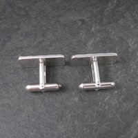 Classic Vintage Silver Swank Cufflinks