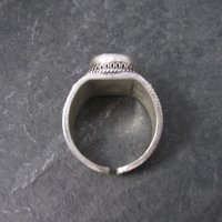 Estate 950 Silver Synthetic Purple Sapphire Ring Size 9