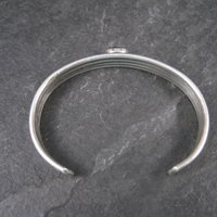 Estate Southwestern Sterling Onyx Childs Cuff Bracelet 4.5 Inches