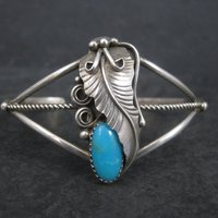 Vintage Native American Turquoise Cuff Bracelet 5.75 Inches