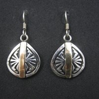 Vintage Sterling Silver 14K Southwestern Spider Earrings