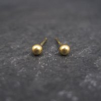 Vintage 14K 3mm Ball Stud Earrings Piercing