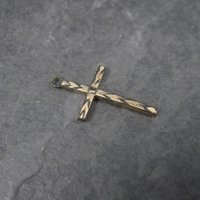 Dainty Antique 10K Cross Pendant Charm