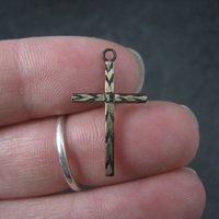 Dainty Antique 10K Cross Pendant Charm