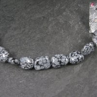 Snowflake Obsidian Bead Strand from Jewelry Basics