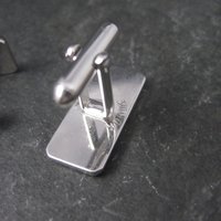 Classic Vintage Silver Swank Cufflinks