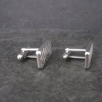 Classic Vintage Silver Swank Cufflinks