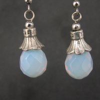 Faceted Opalite Wedding Earrings