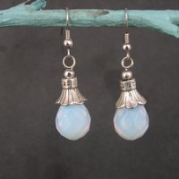 Faceted Opalite Wedding Earrings