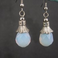 Faceted Opalite Wedding Earrings