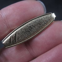 Estate Textured Gold Tone Tie Clip