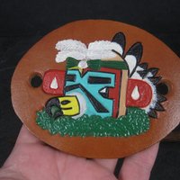 Leather Kachina Hair Barrette Wrap