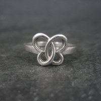 Vintage Italian Sterling Butterfly Ring New Old Stock