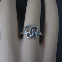 Vintage Italian Sterling Butterfly Ring New Old Stock