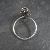 Vintage 3D Sterling Rose Ring Size 8