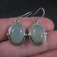 Vintage Sterling Chalcedony Earrings