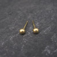 Vintage 14K 3mm Ball Stud Earrings Piercing