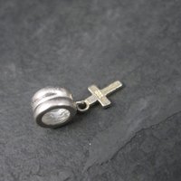 Sterling Cross European Bead Charm Pendant